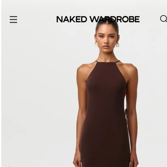 naked wardrobe Dresses & Skirts - Women’s Brown Sleeveless Maxi Dress